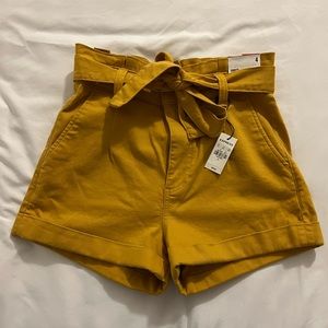 Express paper bag waist shorts